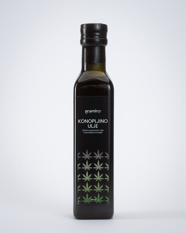 HLADNO PRESOVANO ULJE industrijske konoplje GRAMINA konplja - конопља