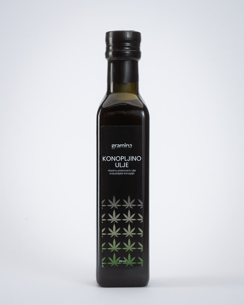 HLADNO PRESOVANO ULJE industrijske konoplje GRAMINA konplja - конопља